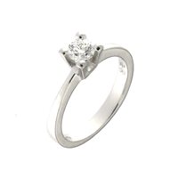 Anello Mirco Visconti Donna Solitario in Oro bianco Diamante 0.08 Ct AL546 - AL546